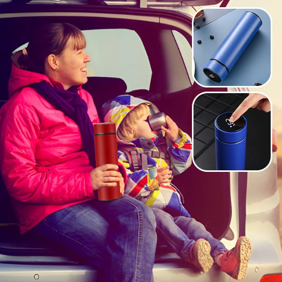 Bouteille thermos avec affichage de température - Camping Concept