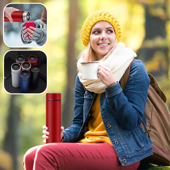 Bouteille thermos avec affichage de température - Camping Concept